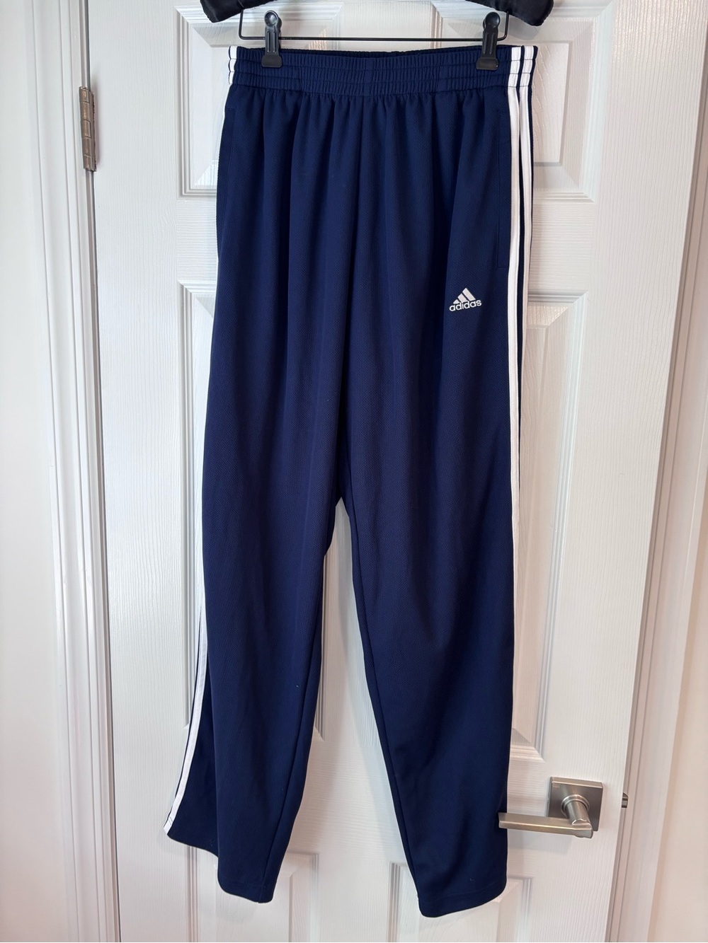 Adidas classic navy blue 3-Stripes track pants size medium NWT